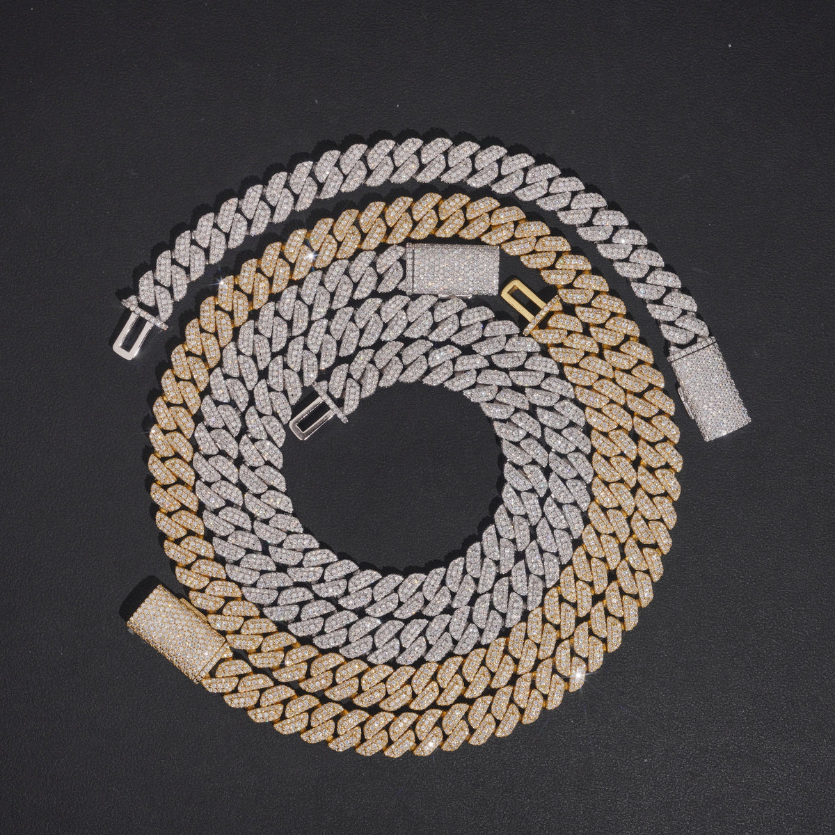 GRA Certificated Moissanite Chain Cuban 6 8 10 MM Hip Hop Jewelry VVS Moissanite Cuban Link Brass Miami Cuban Link Chain
