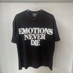 2026 High Quality Cotton Gothic Short Sleeve Skull Printed Hot Drilling T-shirts Low Price Wholesale GUAPI Men's T-shirts