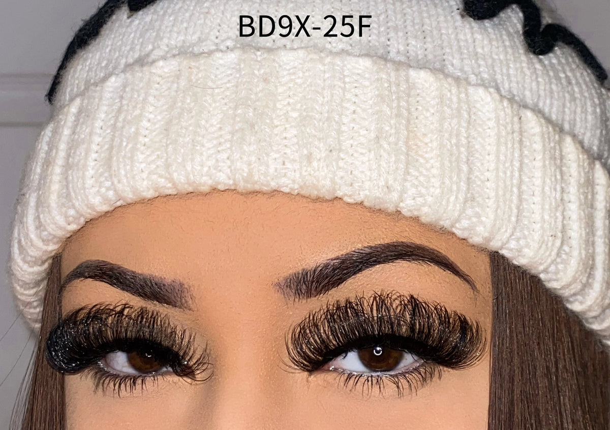 Wholesale Vendor  Russian 5D 3D Curl Real Cils Natural Eyelash Mink Spiky Wispy Faux Cils Synthetic Hair Faux Lash Strips - BD9X-25F 25mm Lashes / Dramatic / Mix