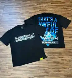 THAT'S AWFUL LOT COUGH SYRUP Men's Oversized Loose Fit T-shirt 100% Cotton Satin Fabric Breathable Anti-Pilling Character