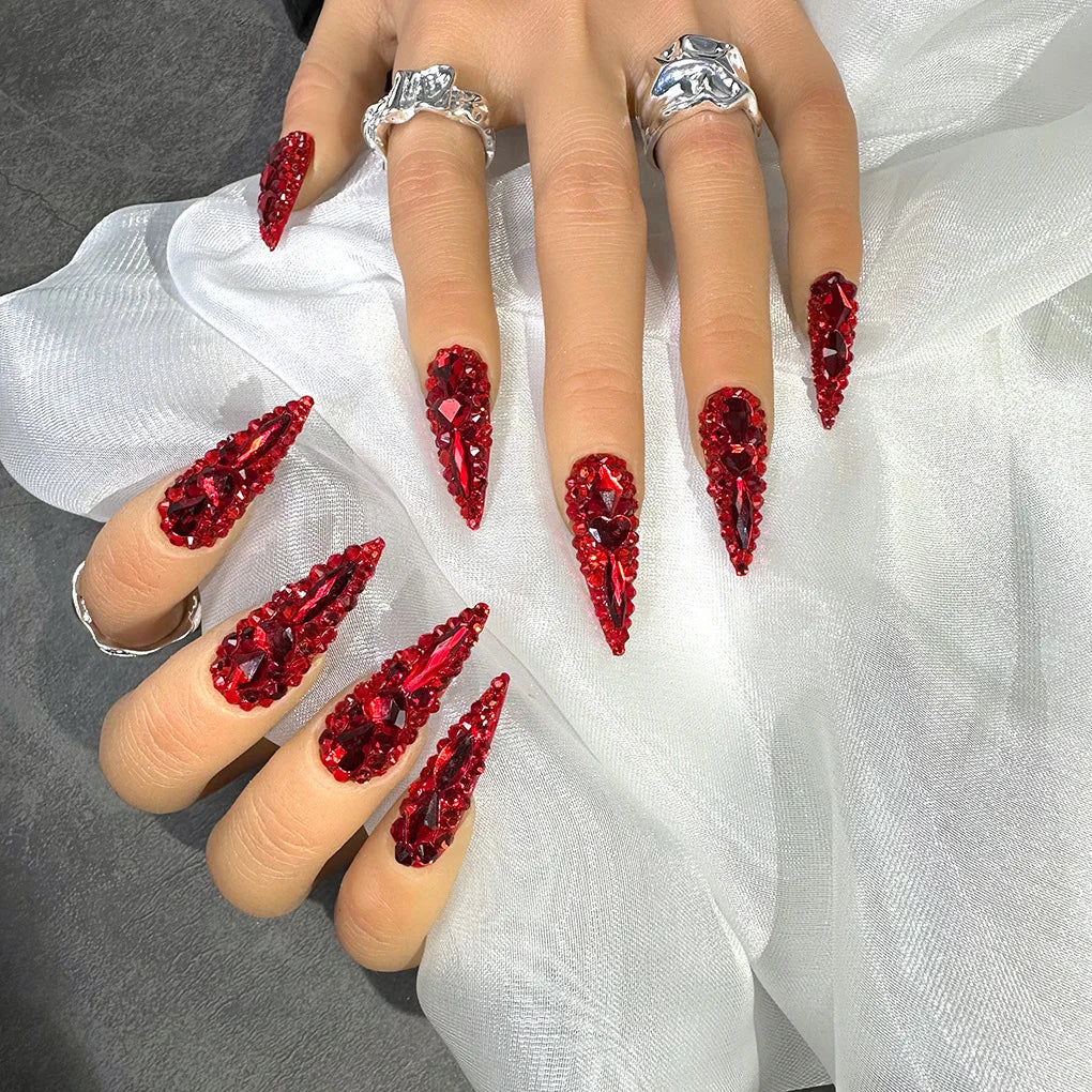 Design 100 Collection High Quality 10pcs Press-On French Square Fake Nails Luxury Handmade Acrylic Gel for Fingers Art Handmade - 11