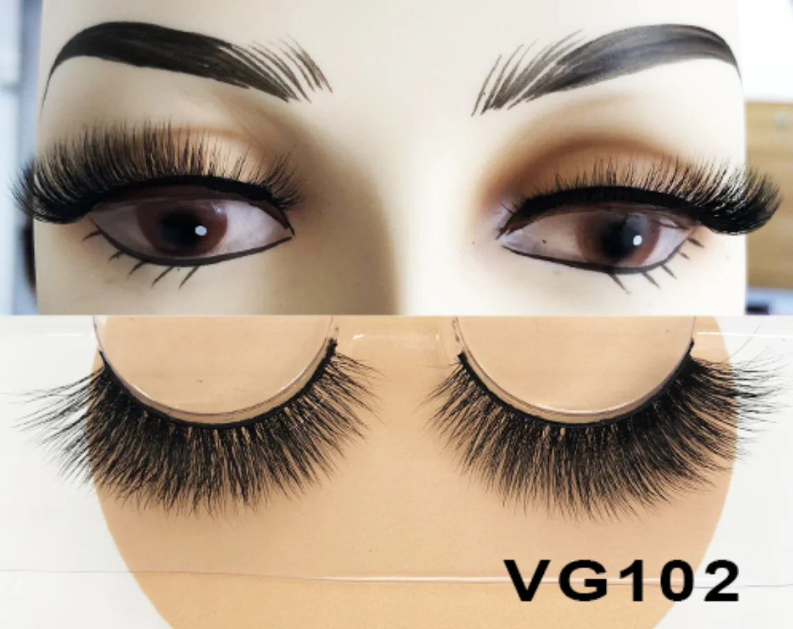 Wholesale Vegan FAUX Mink Eyelashes 25mm 3D Fluffy Full Strip Lashes with Box Cruelty-Free Vendors