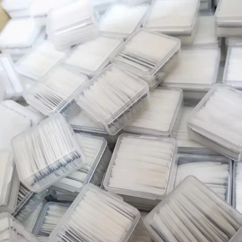 40pcs Black Self-Adhesive Eyelash Strips Tape with Waterproof Liquid Lash Glue Beauty Tool