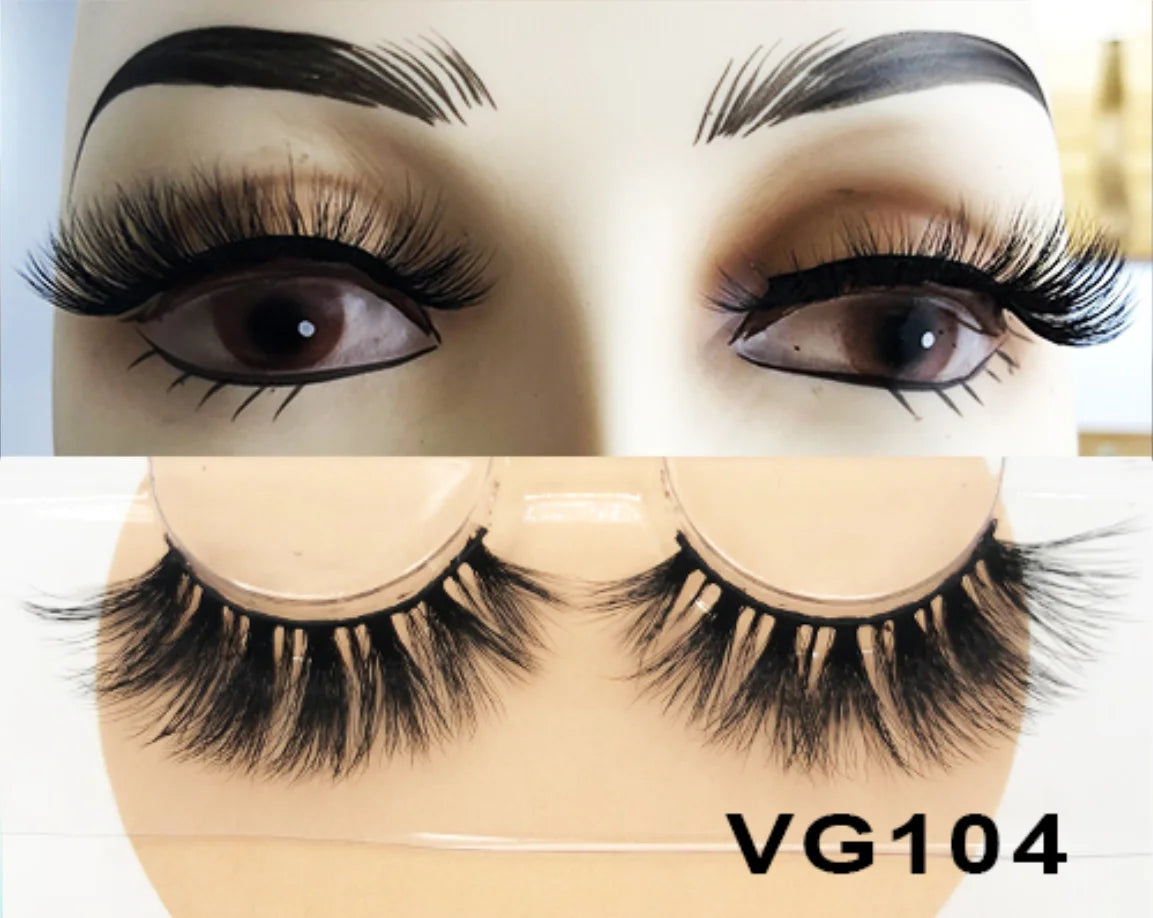 Wholesale Vegan FAUX Mink Eyelashes 25mm 3D Fluffy Full Strip Lashes with Box Cruelty-Free Vendors