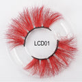 Heart Girl Wholesale  Lash  3D Colourful Lashes Natural Fluffy 25mm Mink False Full Strip Eyelash Boxes Custom logo - Mix / Plastictray+cover / LCD01