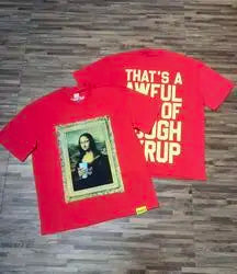 THAT'S AWFUL LOT COUGH SYRUP Men's Oversized Loose Fit T-shirt 100% Cotton Satin Fabric Breathable Anti-Pilling Character