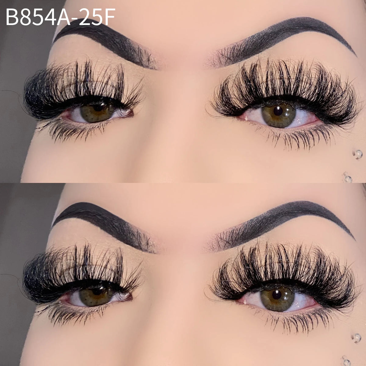 Wholesale Vendor  Russian 5D 3D Curl Real Cils Natural Eyelash Mink Spiky Wispy Faux Cils Synthetic Hair Faux Lash Strips - B854A-25F 25mm Lashes / Dramatic / Mix