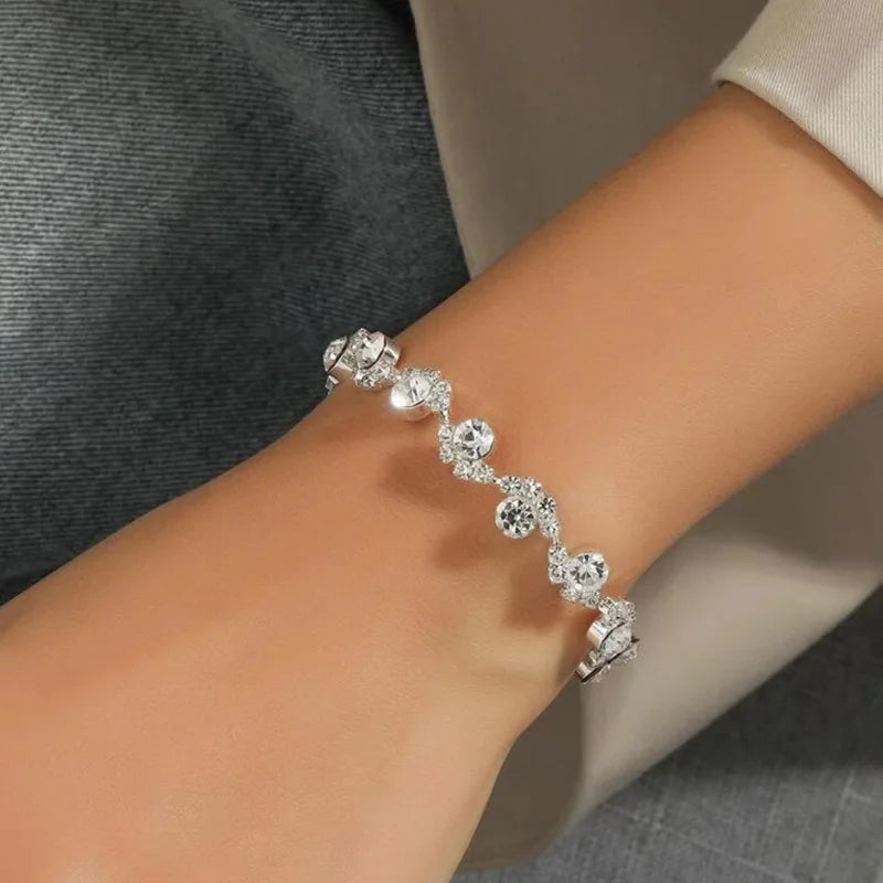 Wholesale American Real Gold CVD Lab Made Grown Diamond Set Jewelry Luxury Bracelet Women