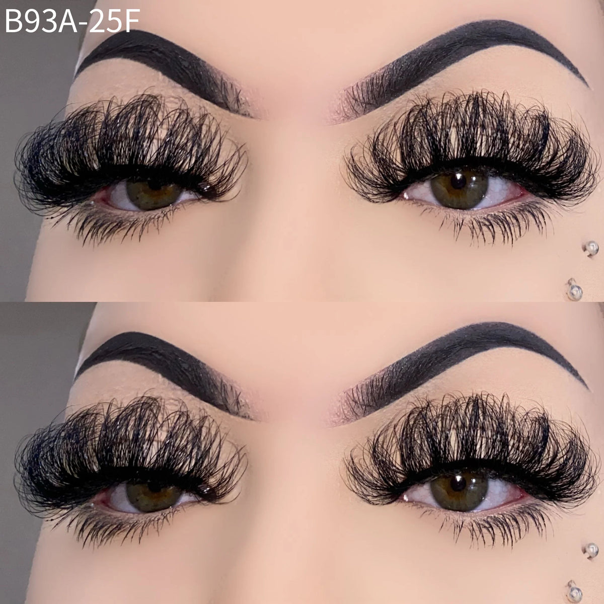 Wholesale Vendor  Russian 5D 3D Curl Real Cils Natural Eyelash Mink Spiky Wispy Faux Cils Synthetic Hair Faux Lash Strips - B93A-25F 25mm Lashes / Dramatic / Mix