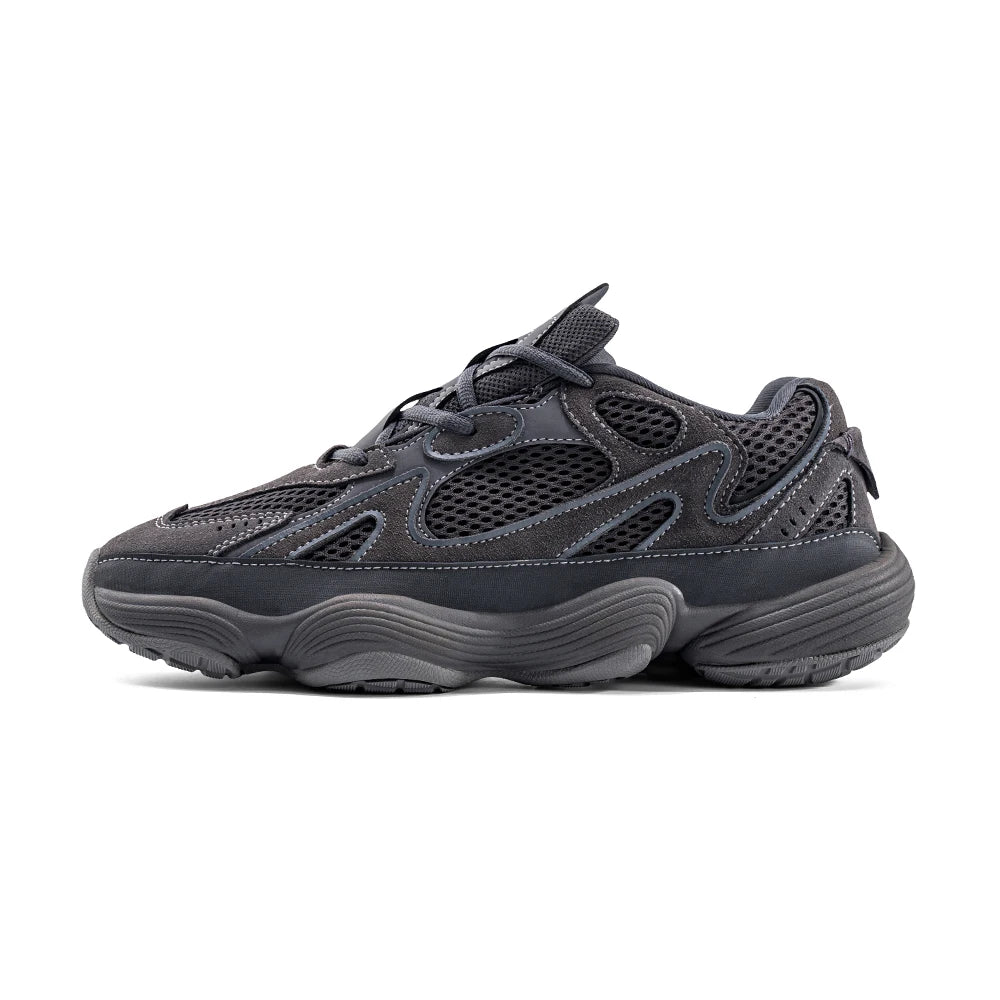 Customized Original Quality New Fashion Brand Sports Shoes Lightweight Soft Leather Breathable Running Casual Men's Sneakers - Black