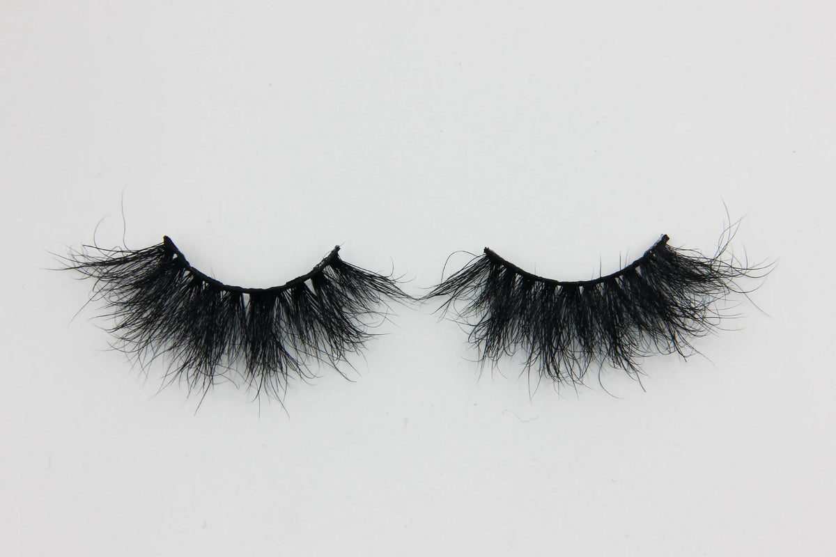 100% Siberian 3D 5d Mink Fur Eyelashes 20mm 25mm Super Long Black Lashes Packaging Box - 25mm / MK694
