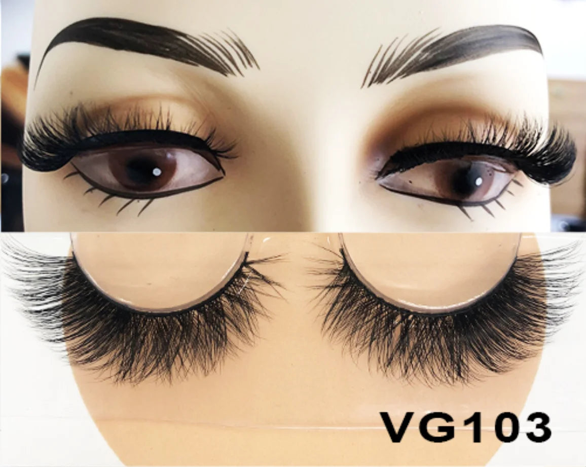 Wholesale Vegan FAUX Mink Eyelashes 25mm 3D Fluffy Full Strip Lashes with Box Cruelty-Free Vendors
