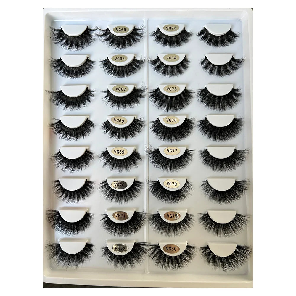 Wholesale Vegan FAUX Mink Eyelashes 25mm 3D Fluffy Full Strip Lashes with Box Cruelty-Free Vendors