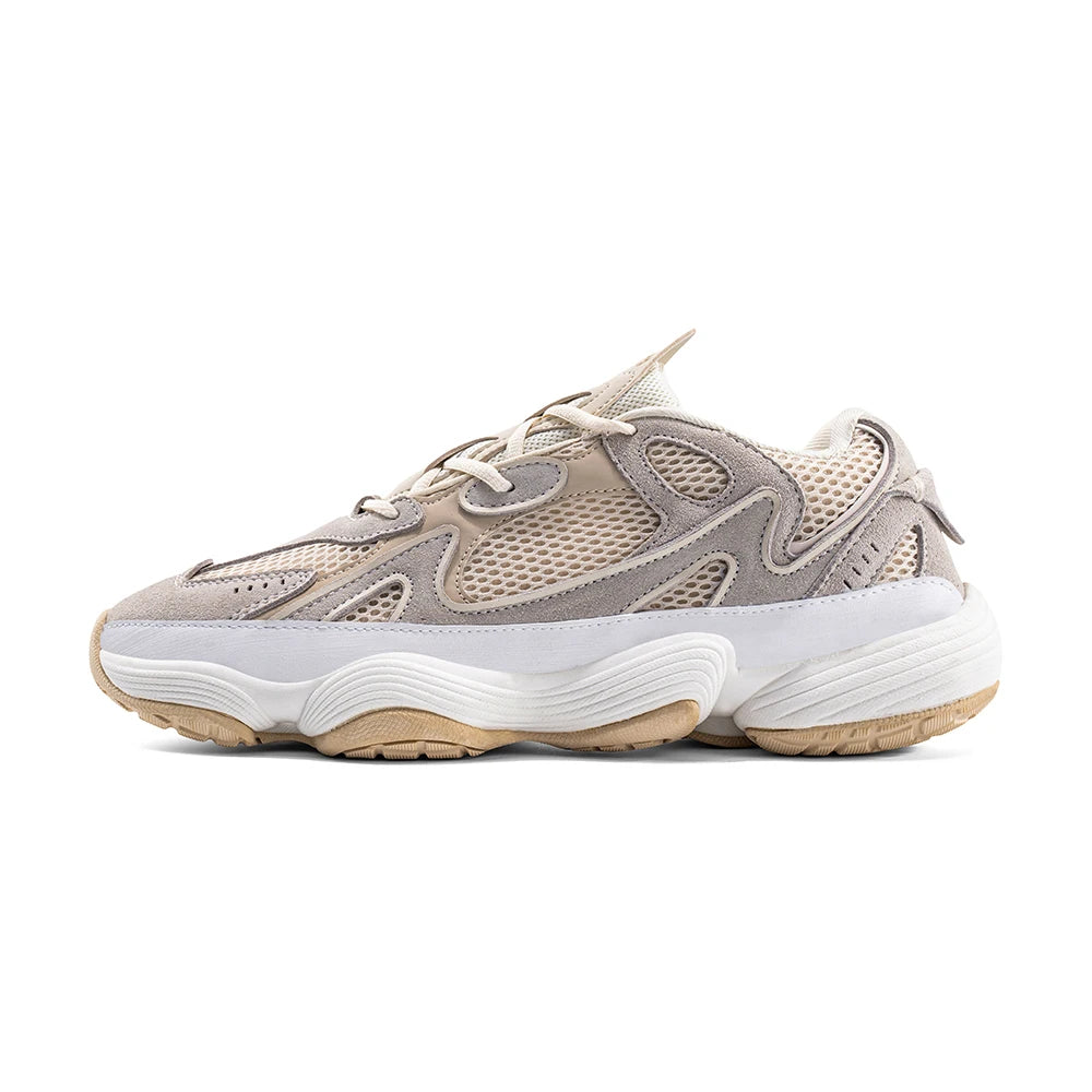 Customized Original Quality New Fashion Brand Sports Shoes Lightweight Soft Leather Breathable Running Casual Men's Sneakers - Beige