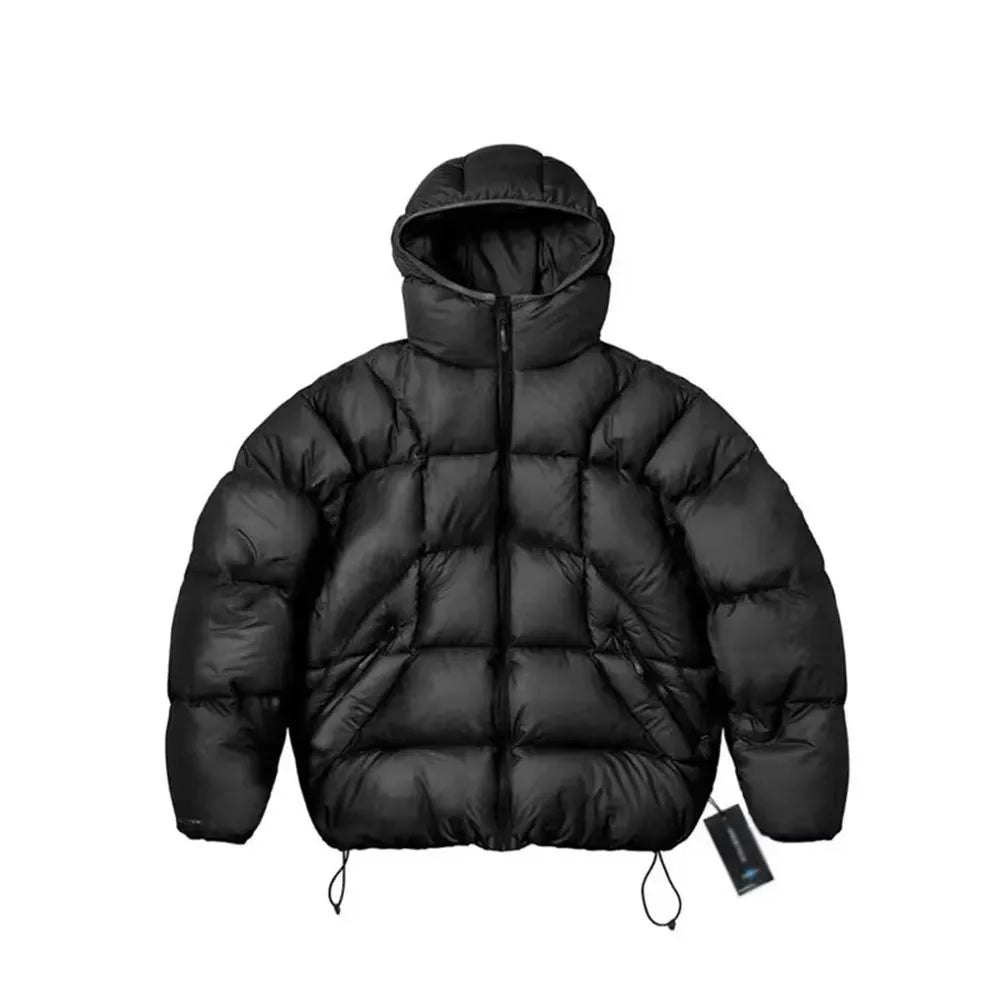 2026 LXF Custom Black Puffer Down Jacket Down-filled Quilted Down Jacket Winter Jacket Men