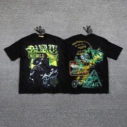 2026 High Quality Cotton Gothic Short Sleeve Skull Printed Hot Drilling T-shirts Low Price Wholesale GUAPI Men's T-shirts