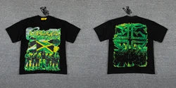 2026 High Quality Cotton Gothic Short Sleeve Skull Printed Hot Drilling T-shirts Low Price Wholesale GUAPI Men's T-shirts