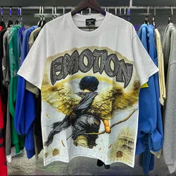 2026 High Quality Cotton Gothic Short Sleeve Skull Printed Hot Drilling T-shirts Low Price Wholesale GUAPI Men's T-shirts