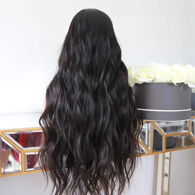 Thick 300% Density Natural Color Body Wave Remy Virgin Brazilian Cuticle Aligned Double Drawn Glueless Long U Part Wigs Hair