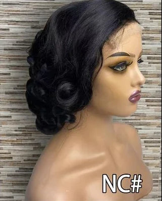 Glueless Short Bouncy Loose Wave Wig 5*5 HD Lace Front Wig Pre Plucked Bouncy Curl Bob Wig Raw Virgin 100% Vietnamese Human Hair