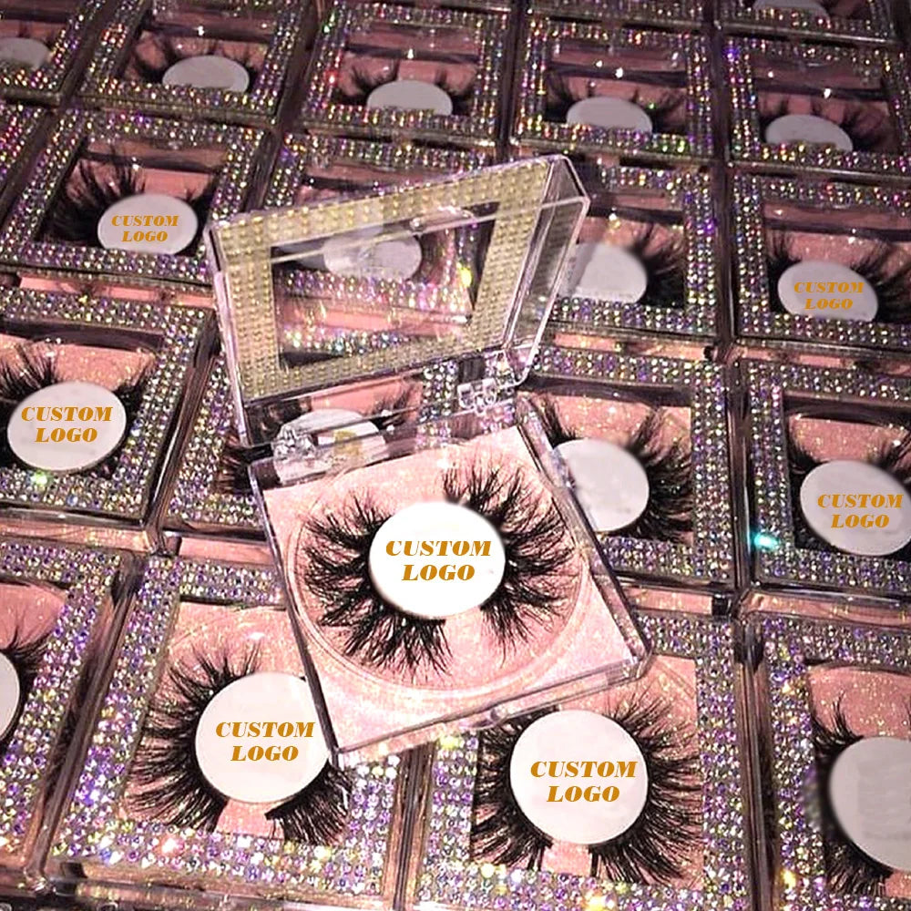 Best Selling 100% Real Mink Lashes3D Wholesale Vendor Eye Lash Set Bulk 25MM Natural  Mink Eyelash With Suitcase Package