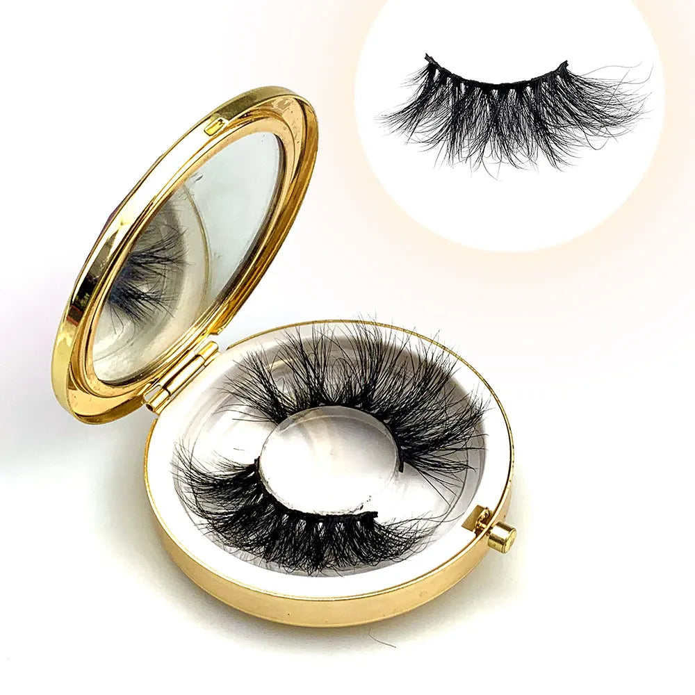 100% Siberian 3D 5d Mink Fur Eyelashes 20mm 25mm Super Long Black Lashes Packaging Box