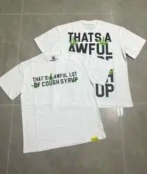 THAT'S AWFUL LOT COUGH SYRUP Men's Oversized Loose Fit T-shirt 100% Cotton Satin Fabric Breathable Anti-Pilling Character