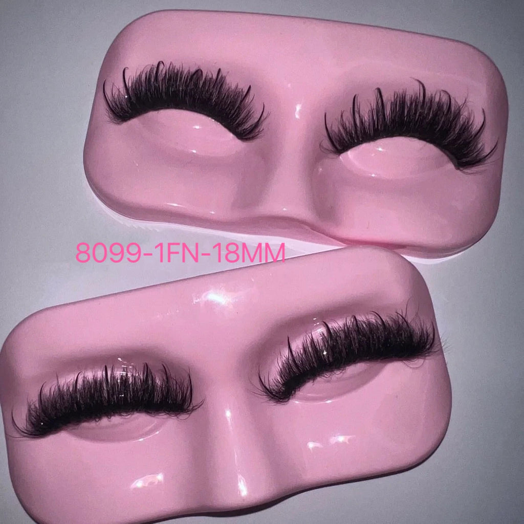 2026 New Design Handmade Strip Lashes Wholesale Custom Logo 18mm 25mm Natural Thick Full Mink Hair Spike Eyelashes