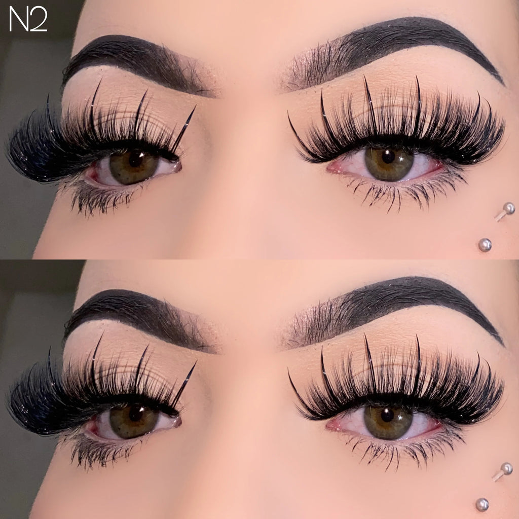 Wholesale Handmade Strip Lashes Look Like Eyelash Extensions 15mm to 25mm 100% Real Mink Hair Eyelashes - Natural Long
