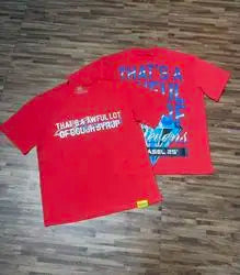 THAT'S AWFUL LOT COUGH SYRUP Men's Oversized Loose Fit T-shirt 100% Cotton Satin Fabric Breathable Anti-Pilling Character