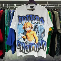 2026 High Quality Cotton Gothic Short Sleeve Skull Printed Hot Drilling T-shirts Low Price Wholesale GUAPI Men's T-shirts