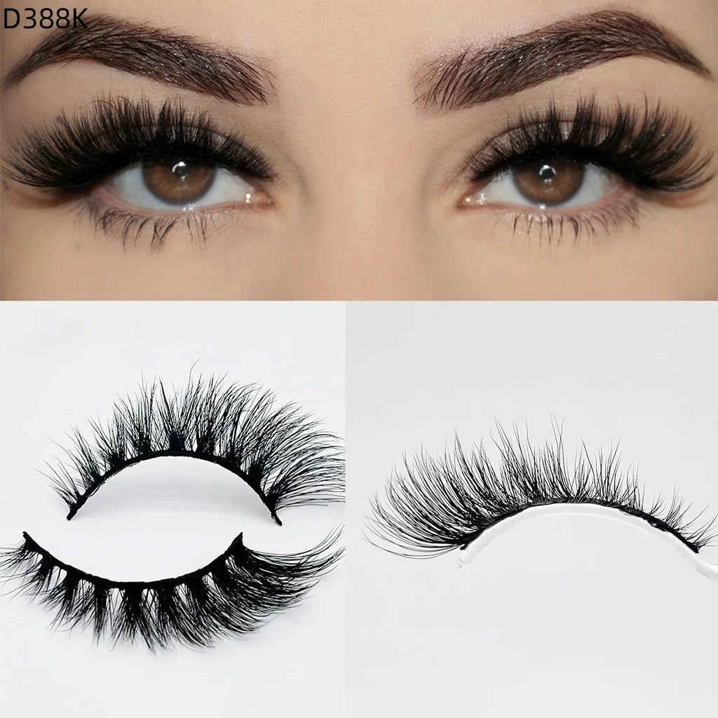 8D Wispy Cat Eye Fox Faux Mink Lashes 5 Pairs Full Strip Winged Eyelashes Pack