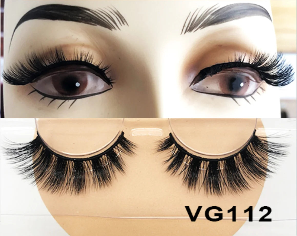Wholesale Vegan FAUX Mink Eyelashes 25mm 3D Fluffy Full Strip Lashes with Box Cruelty-Free Vendors
