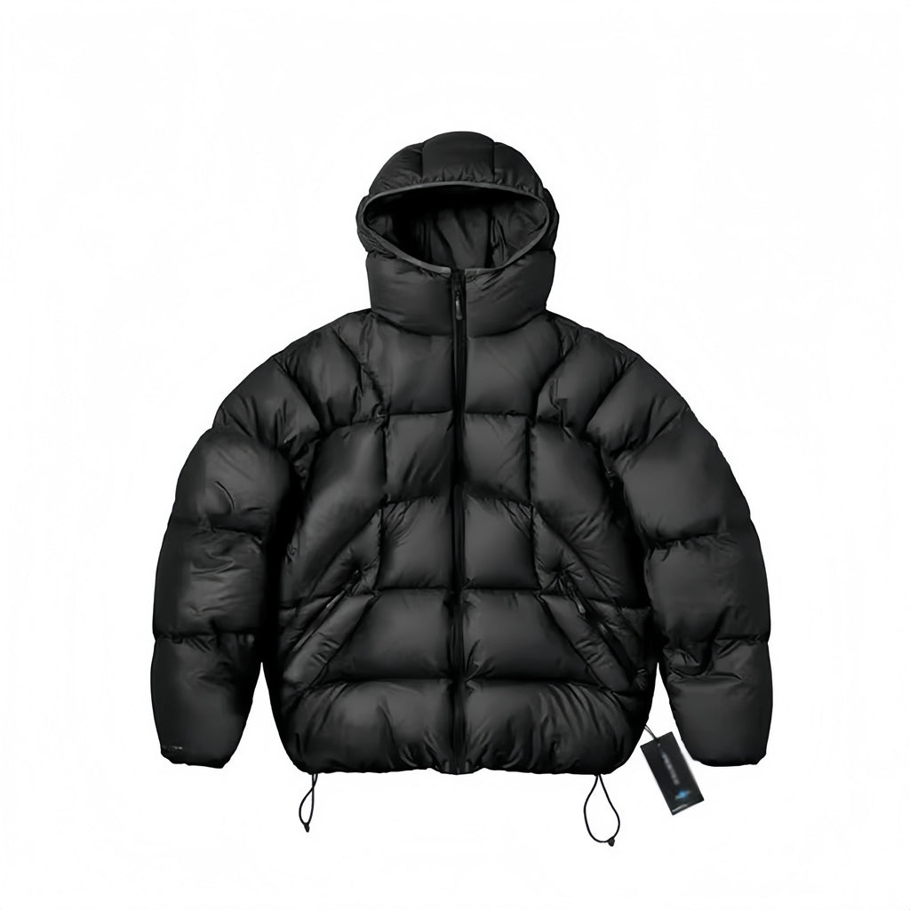 2026 LXF Custom Black Puffer Down Jacket Down-filled Quilted Down Jacket Winter Jacket Men