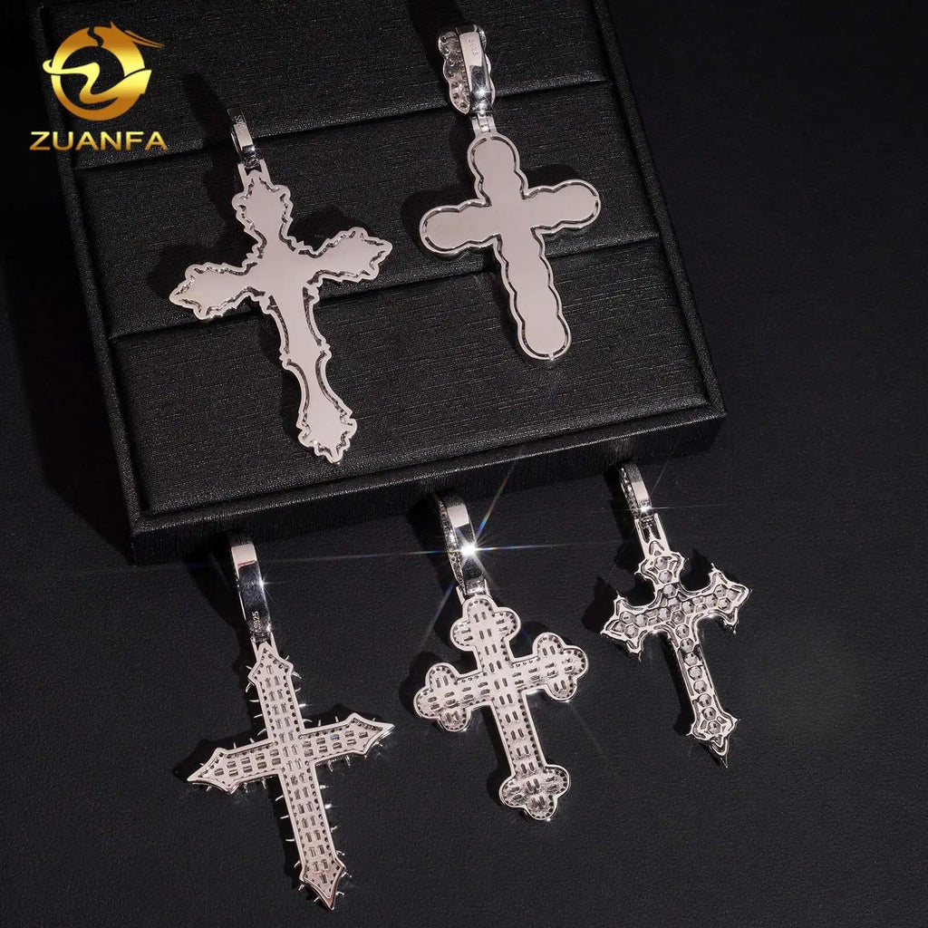 Supplier Selection Cross Pendant Hot Sale Moissanite Pendant Men Iced Out Jewelry Custom Hip Hop Pendant