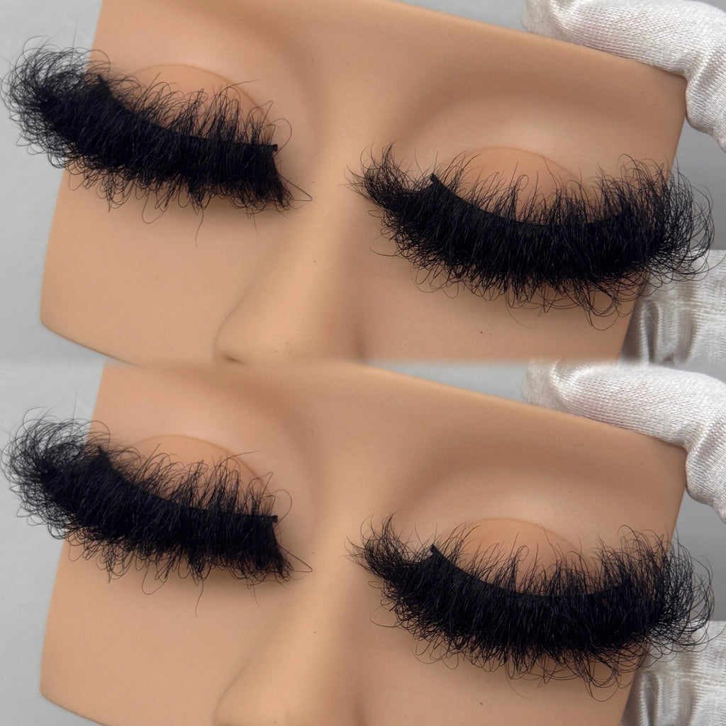 Long Fluffy 25mm Real Mink Eyelashes Wholesale Custom Logo Strip Lashes Bulk Vendor