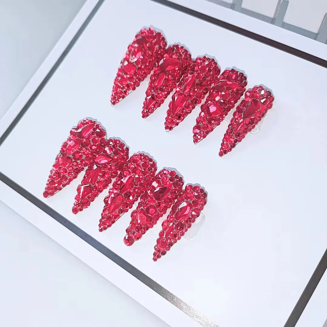 Design 100 Collection High Quality 10pcs Press-On French Square Fake Nails Luxury Handmade Acrylic Gel for Fingers Art Handmade