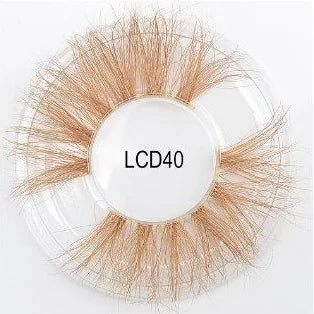 Heart Girl Wholesale  Lash  3D Colourful Lashes Natural Fluffy 25mm Mink False Full Strip Eyelash Boxes Custom logo - Mix / Plastictray+cover / LCD40