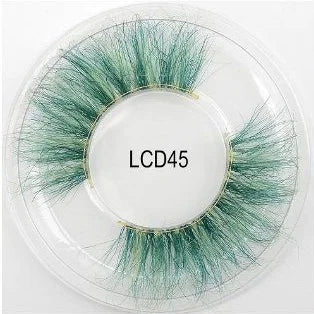 Heart Girl Wholesale  Lash  3D Colourful Lashes Natural Fluffy 25mm Mink False Full Strip Eyelash Boxes Custom logo - Mix / Plastictray+cover / LCD45