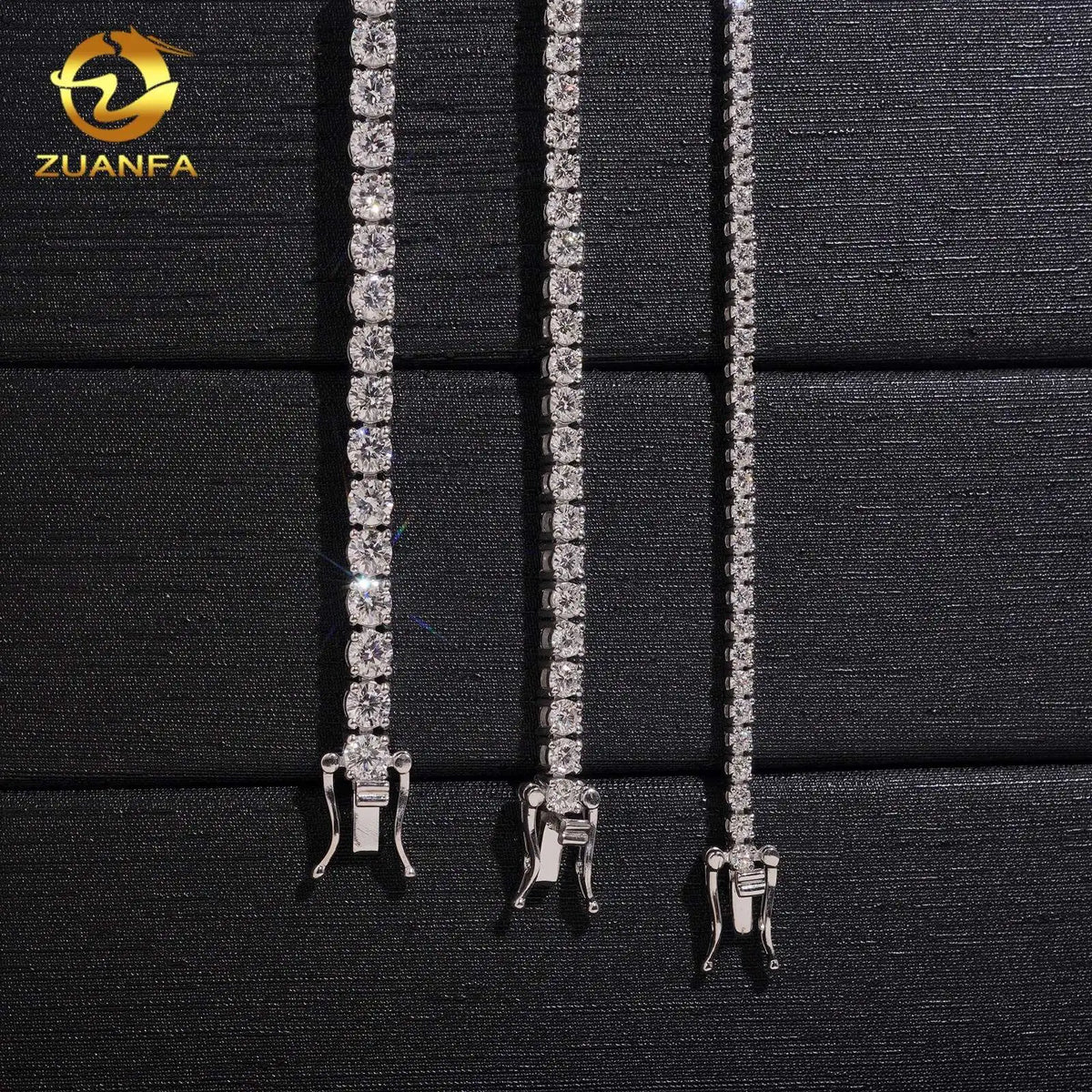 Luxury Lab Grown Diamond Tennis Necklace Solid 925 Silver Rhodium Plated NGTC Certificate Lab diamond Classical Tennis Chain