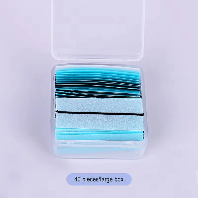 40pcs Black Self-Adhesive Eyelash Strips Tape with Waterproof Liquid Lash Glue Beauty Tool