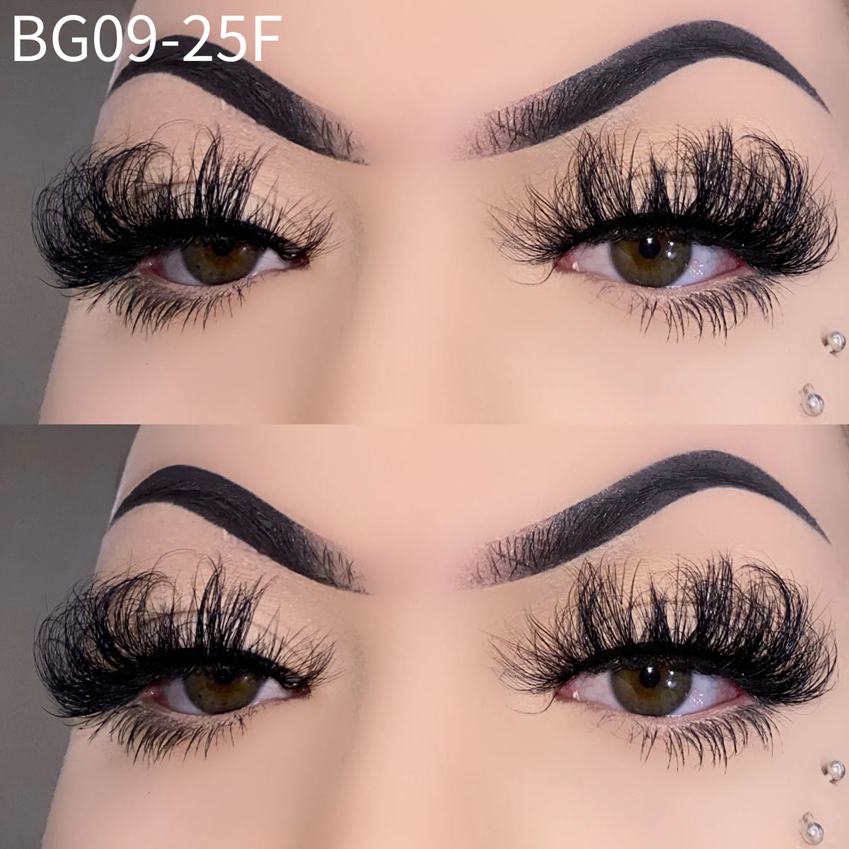Wholesale Vendor  Russian 5D 3D Curl Real Cils Natural Eyelash Mink Spiky Wispy Faux Cils Synthetic Hair Faux Lash Strips - BG09-25F 25mm Lashes / Dramatic / Mix