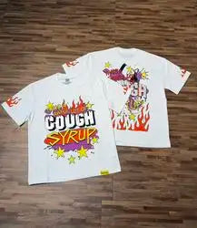 THAT'S AWFUL LOT COUGH SYRUP Men's Oversized Loose Fit T-shirt 100% Cotton Satin Fabric Breathable Anti-Pilling Character