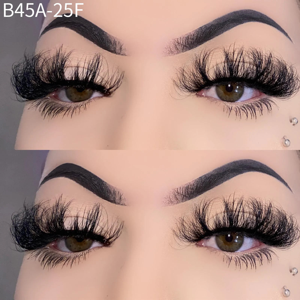 Wholesale Vendor  Russian 5D 3D Curl Real Cils Natural Eyelash Mink Spiky Wispy Faux Cils Synthetic Hair Faux Lash Strips - B45A-25F 25mm Lashes / Dramatic / Mix