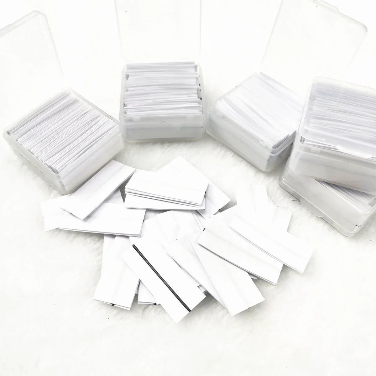 40pcs Black Self-Adhesive Eyelash Strips Tape with Waterproof Liquid Lash Glue Beauty Tool