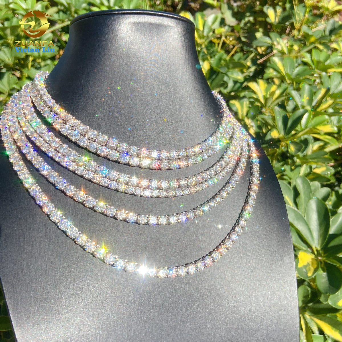 Pass Diamond Tetser 2mm 3mm 4mm 5mm 6.5mm 925 Silver Moissanite Lab Diamond Tennis Bracelet Necklace Chain for Men Women
