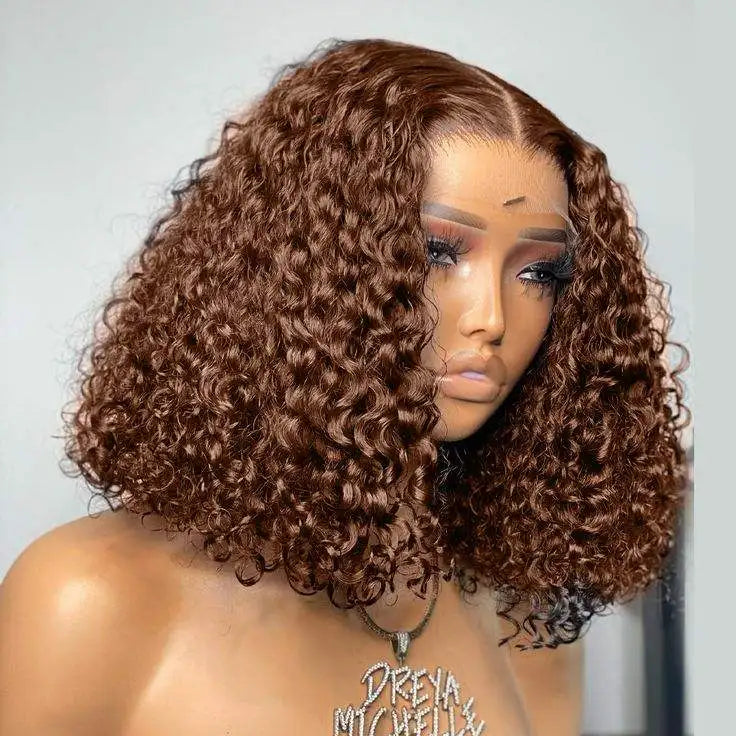 Cheap Brazilian Hair Kinky Curly Short Bob Lace Front Wigs for Lace Remy Hair Glueless HD Frontal for Black Women