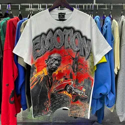 2026 High Quality Cotton Gothic Short Sleeve Skull Printed Hot Drilling T-shirts Low Price Wholesale GUAPI Men's T-shirts