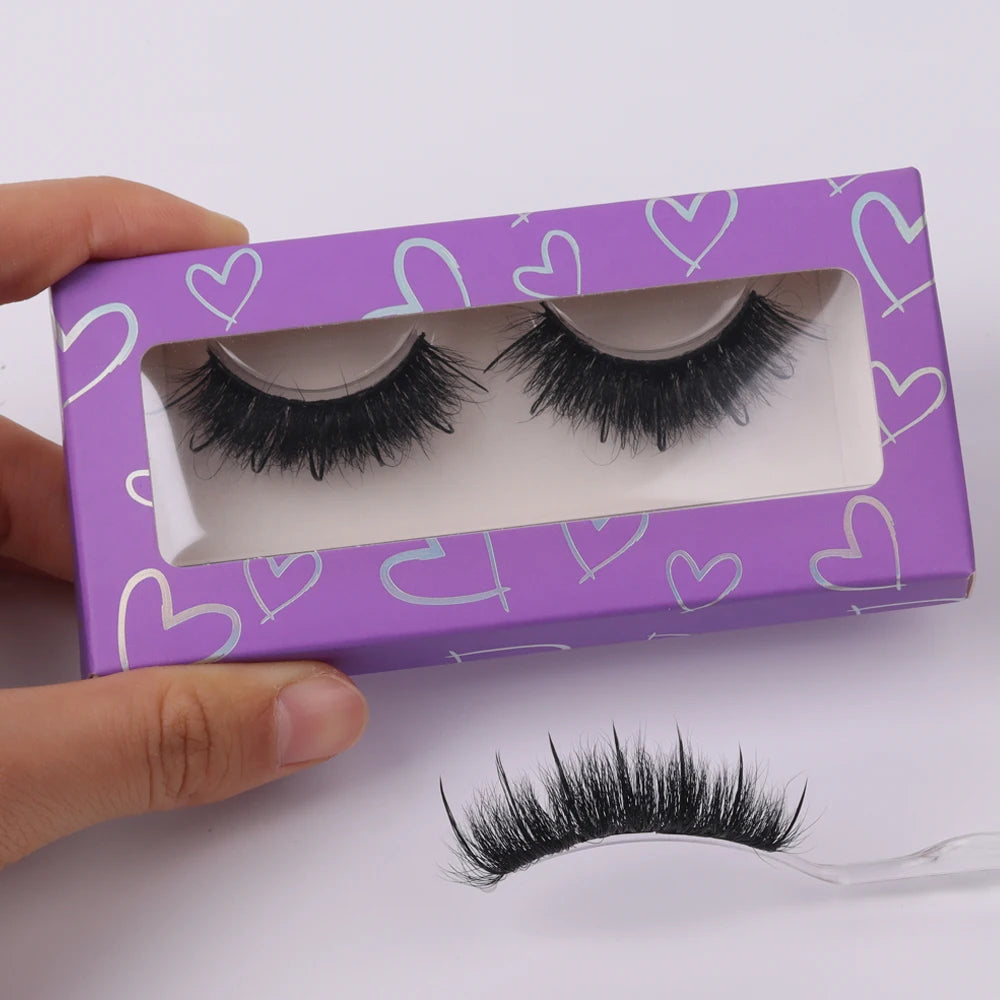 Wholesale Handmade Strip Lashes Look Like Eyelash Extensions 15mm to 25mm 100% Real Mink Hair Eyelashes