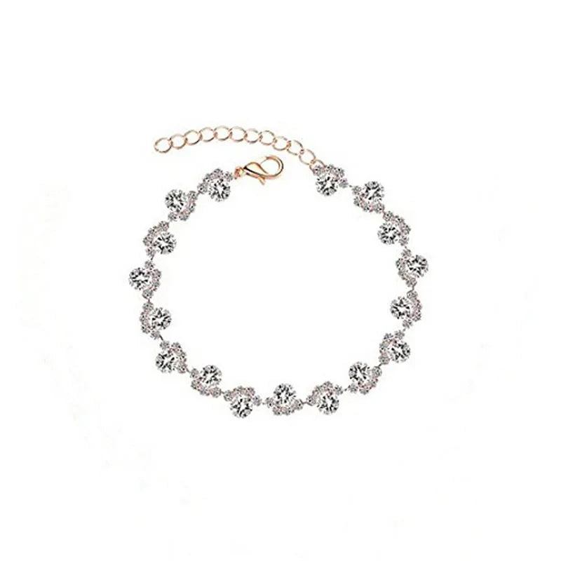 Wholesale American Real Gold CVD Lab Made Grown Diamond Set Jewelry Luxury Bracelet Women - White / Fair / VVS2
